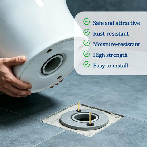 Heavy Duty Toilet Floor Bolts And Metal Flange Kit With Caps Nuts And Washers Solid Two Pack Bathroom Hardware installation process.