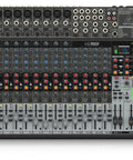Xenyx X2222USB Premium 22 Input 2 By 2 Bus Mixer with XENYX Mic Preamps and Compressors front view