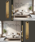 Pocket Door Lock Hardware With Pull Inconspicuous Sliding Door Handle Recessed Lock For Furniture Gold Zinc Alloy Electroplated Brushed Finish Rust Resistant Durable Ideal For Hidden Sliding Doors In Closets And Cabinets Durable Zinc Alloy Construction shown installed in home interior, showcasing indoor and outdoor view features.