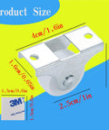 Metal fixed mini caster bracket with 1-inch wheel; non-swivel, for furniture