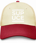 Cool Mens Golf Trucker Cap That Feels Like Air, Vintage Classic Cotton Hat With Breathable Six Eyelet Design, front view.
