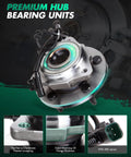 Beefed-Up Front Wheel Bearing And Hub Assembly Set For Jeep Wrangler 2007 2008 2009 2010 With ABS 5-Lug 3.8L 513272 close-up view