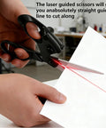 Pro Grade Time-Saving Laser Guided Fabric Cutting Scissors With Precision Laser Guide For Flawless Straight Cuts
