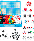 Organic Chemistry Molecular Model Kit 206pc For Middle And High School Students with colorful pieces and bonds in a box