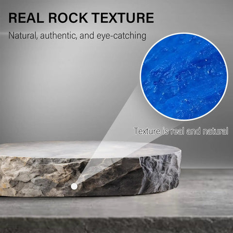 Flexible Stone Edge Form Liner For Concrete Countertops And More, Chiseled Rock Edge Mold, blue texture close-up view