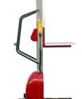 Heavy Duty Electric Lift Work Positioner Truck With 330 Lbs Capacity And 59 Inch Platform Rise For Easy Maintenance, side view.