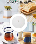 Heavy Duty Eight Inch Clear Acrylic Lazy Susan Turntable Smooth Rotation Kitchen Countertop Organizer And Pantry Storage Spinner No Hassle Quick Setup Today in use with various kitchen items.