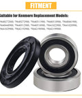Built Tough Front Load Washer Bearing And Tub Seal Repair Kit Compatible With Lg And Kenmore showing dual bearings and rubber seal.