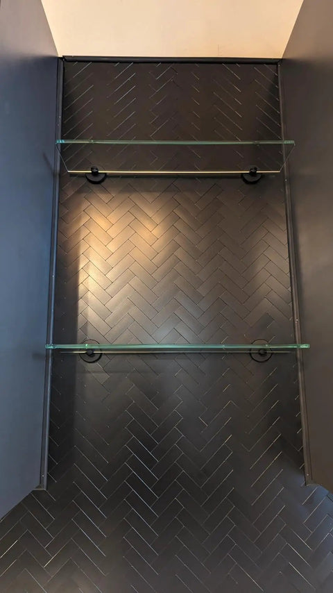 Black Peel And Stick Herringbone Backsplash Tiles For Kitchen And Bathroom Aluminum Self Adhesive Wall Tiles Waterproof