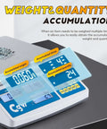 Industrial Countin Scale 30kg Capacity, Ultra-Precise Digital Inventory Scale with weight accumulation feature displayed.