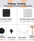Package contents for 12 Cube Storage Organizer With Doors For Bedroom And Living Room, DIY Plastic Modular Bookshelf Cabinet