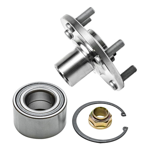 Front Wheel Bearing Hubs Pair For 1992-2003 Toyota Camry 2.2L 2.4L, non-ABS hub assembly with bearing, clip, and nut