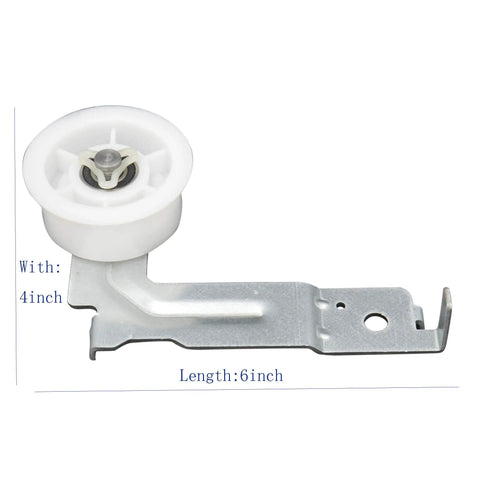 Upgraded Samsung Dryer Repair Kit DC93 00634A idler pulley, metal arm and plastic wheel, 6 inch length, 4 inch width