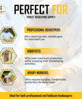 Image of Ventilated Beekeeping Jacket With Fencing Veil Hood, Ultra Light Air Mesh, for professionals, hobbyists, and apiary workers.