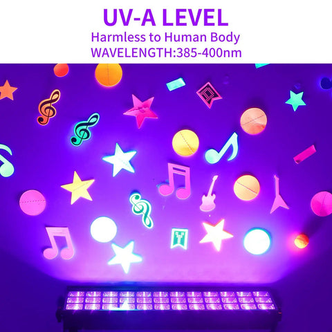 120W Black Light Bar With IP66 Waterproof Design Plug Switch And 6ft Cord 100 LED Lit Glow Light For Indoor Outdoor Parties Halloween Decor Fluorescent Posters Body Paint Game Room And More Ultra Wide Coverage Party Ready Lighting