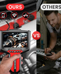 Comparison of 5 Inch 1080P HD Dual Lens Endoscope Camera With Light and traditional automotive inspection tool