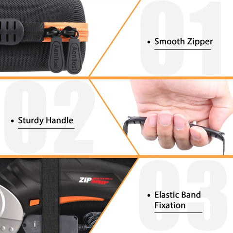 Hard Carrying Case Replacement for WORX WX081L WX082L ZipSnip Cordless Scissors with smooth zipper and sturdy handle