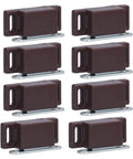 Eight Pack Stainless Steel Magnetic Door Catch For Cabinets And Cupboards With Screw Fittings, Strong Holding Power, Durable Dampers