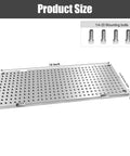6061 Aluminum Fixture Plate Six By Sixteen By One Half Inch Mini Pallet Must Have With Anodized Finish For Drill Press Tapping Bench And Welding Table Use One Fourth Twenty Threaded Holes Includes Four Mounting Bolts Durable Precision Work Surface displayed with dimensions and bolts