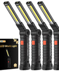 Rechargeable LED Magnetic Work Light With 360 Degree Rotation And 5 Modes, Compact Handy Mechanic Light With Magnetic Base And Hook