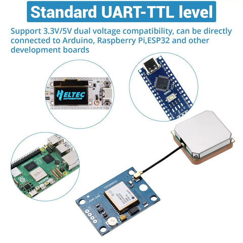 2 Pack GY NEO6MV2 NEO6M GPS Flight Controller Module 3V To 5V With Ceramic Antenna Arduino Friendly EEPROM Backup And Data Retention RS232 TTL Interface APM 2.5 Compatible High Signal Strength Easy Setup with various development boards