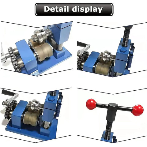 Heavy Duty Manual Ring Bending Press Machine detailed view showing steel construction and operation handles for custom crafting.