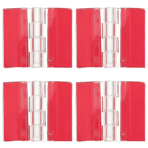 Peel And Stick Clear Acrylic Hinges Set Heavy Duty 20 Pcs for cabinets aquarium lids boxes glass doors and plastic hinge