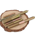 50 Pcs M6 Hanger Bolt Wood To Metal Dowels on wooden slab, double ended self tapping screws M6x60 for woodworking projects
