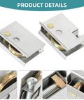 Pella Sliding Patio Door Rollers Replacement Kit with 1-1/2 inch steel ball bearing, rear adjustable for easy DIY track replacement, 2 pack