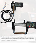 Hall Effect Proximity Sensor PNP Normally Open Magnetic Switch 10mm Sensing Distance For DIY Projects And Automation 6-36V DC 3-Wire Cable Brown Blue Black NJK-5002A Pack Of 5 shown with measuring tools and cables