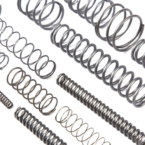 Heavy Duty Compression Spring A Heavy Lifter Built Tough For Industrial Machinery And Daily Grind High Strength Steel Wire Resists Deformation Reliable Support 1 Pc 12X80X300Mm assorted springs displayed on white background.