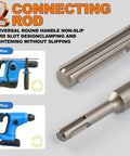 Hole Saw Kit With SDS Plus And Max Shank, 20 Piece Carbide Tipped Tungsten Steel Concrete Drill Bits Set connectors shown