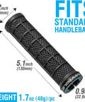 Grapple Mountain Bike Handlebar Grips With Lock On Ring For MTB And BMX Unique Multidirectional Ergonomic Pattern Non Slip TPR Rubber