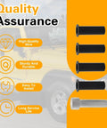 Door Hinge Pin Liners And Bushings Kit For Jeep Wrangler TJ YJ CJ LJ 1986 2006 With Removal Tool Easy Rustproof Replacement To Make Doors Open Smooth Quiet No More Squeaks And Wobble Free DIY Install, black and silver liners