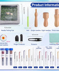 Felting Kit for DIYers and Crafters Includes 6x6 Felt Pad, 40 Assorted Needles, Finger Guards, Scissor, and Handy Bag Product Info