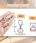 Badass Swivel Snap Hooks And D Rings Set Keychain Clips Lobster Claw Clasps for DIY projects and paracord rigging.
