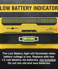 ProSensor MAX 13 Sensor Stud Finder Wall Scanner With Two And A Half Inch Deep Detection And Precision LEDs For Ultra Accurate Fast Wall Scanning For Easy Home Projects low battery indicator and level vial