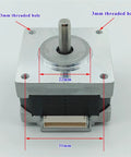 12V DC Nema 16 Stepper Motor With 39mm Frame 0.2N.m Torque 1.8 Degree Step 0.7A 2 Phase 4 Wire For CNC Machining And DIY Projects Includes 20 Tooth MXL Synchronous Pulley Wheel 5mm Shaft, front view