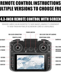 Remote control with FPV screen for Beginner Friendly Kids Drone With Camera For Ages Eight To Twelve, labeled buttons visible.