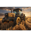 Soft Non Slip Farm Tractor Harvest Area Rug 63x48 Inches Machine Washable Low Pile Indoor Carpet depicting a tractor in a field