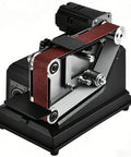 Compact Mini Bench Belt Sander With 10m/s High Speed For Multi Material Finishing showing the sanding belt and support base.