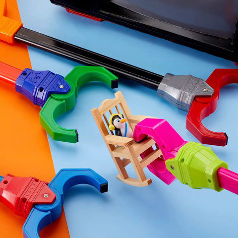 4 Pack Interactive Toy Grabber Claw Robot Arm Reacher Set For Kids, 18 Inch Multicolor Play Tool, Boosts Hand Eye Coordination And Fine Motor Skills While You Play