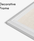 Close-up of 40 By 30 Inch Bulletin Board With White Wood Frame For Office Classroom And Home Use, showing the decorative frame detail.