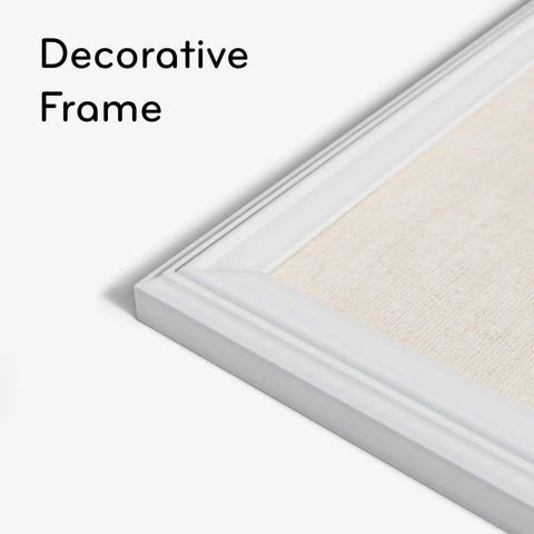Close-up of 40 By 30 Inch Bulletin Board With White Wood Frame For Office Classroom And Home Use, showing the decorative frame detail.