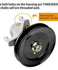 Bulletproof Blade Spindle Assembly Fits Craftsman Cub Cadet Troy Bilt 42 Inch Riding Lawn Mower Deck showing threaded bolts and mounting holes.