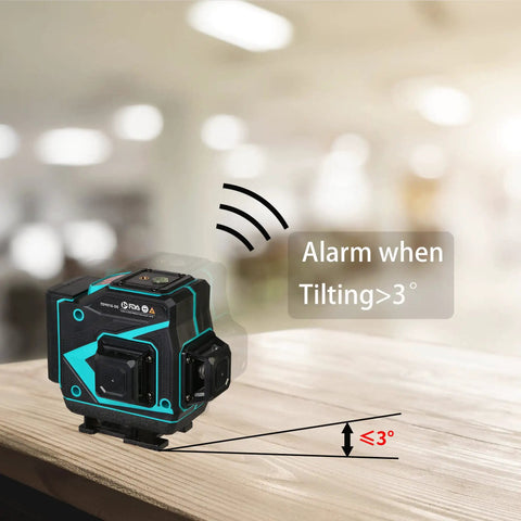 Self Leveling Laser Level With 3x360 Green Beams And 12 Cross Lines For Precise Floor Wall And Ceiling Tiling Construction Tool Kit alarm system