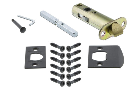 Components of Egg And Dart Plate With Deco Knob Privacy Lock Set 2 3 Eighths Backset Old School Vintage Look Oil Rubbed Bronze Solid Brass