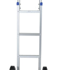 Beefy Aluminum Double Loop Handle Hand Truck For Heavy Loads, 18.5 In By 20 In By 49.25 In, 500 Lb Capacity, Pneumatic Tires, Silver Front View