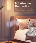 Modern Floor Lamp With Remote Control For Bedroom Living Room Office 4 Color Temperature Stepless Dimmer LED Light Bar