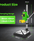 Upgrade Floor Drill Press Rotary Tool Stand With 90 Degree Rotating Table Fixed Frame Clamp dimensions and clamping range